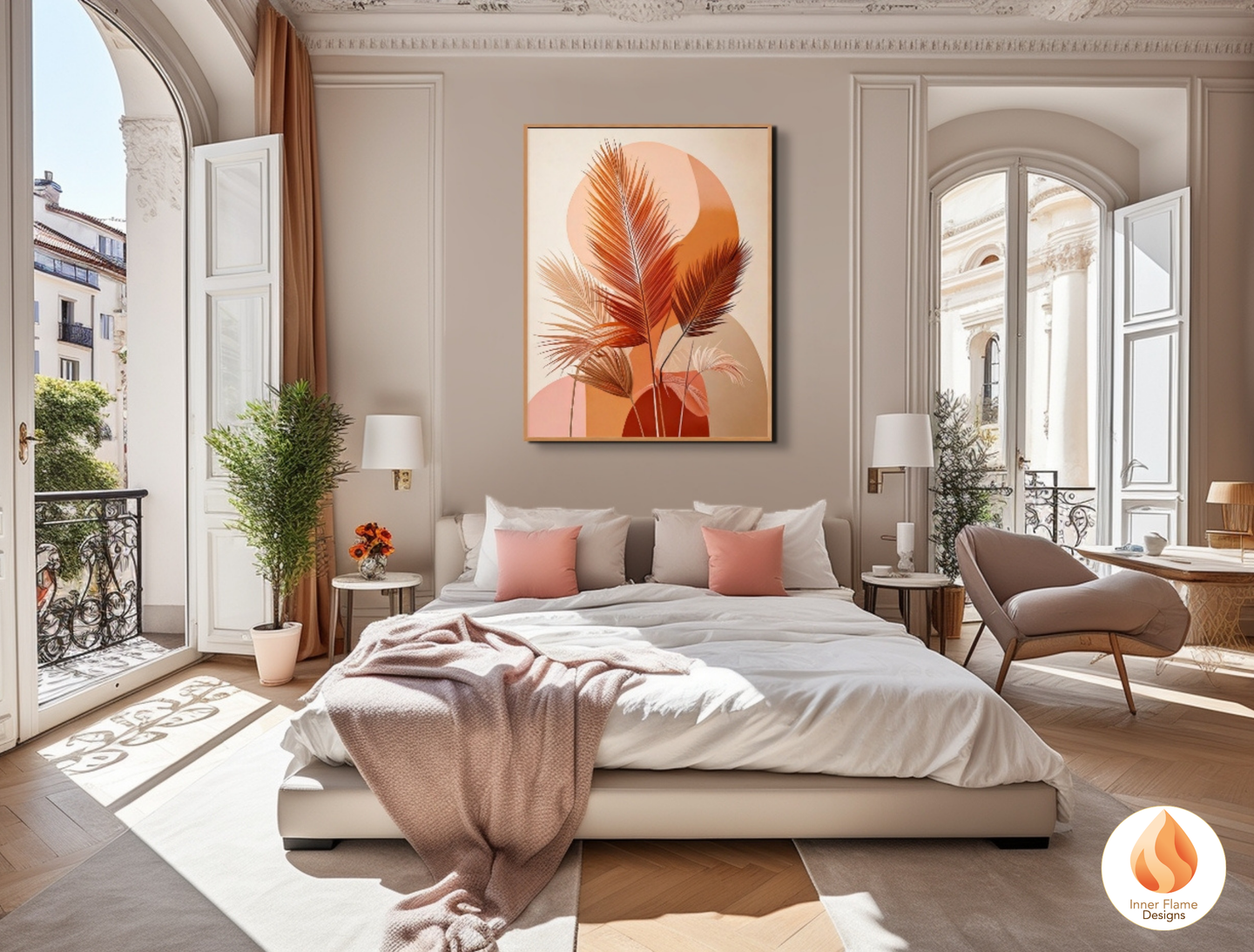 Radiant Botanical Art for Modern Home Design | Triptych Artwork