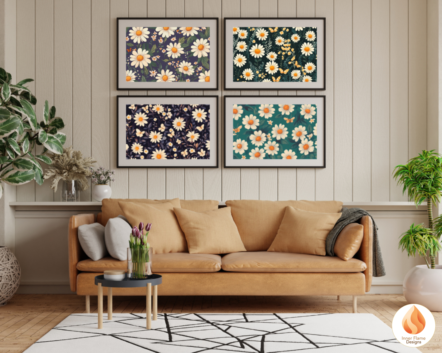 Dynamic Daisy Floral Surface Patterns | Seamless Patterns for Wallpaper, Textiles, Packaging and Digital Designs