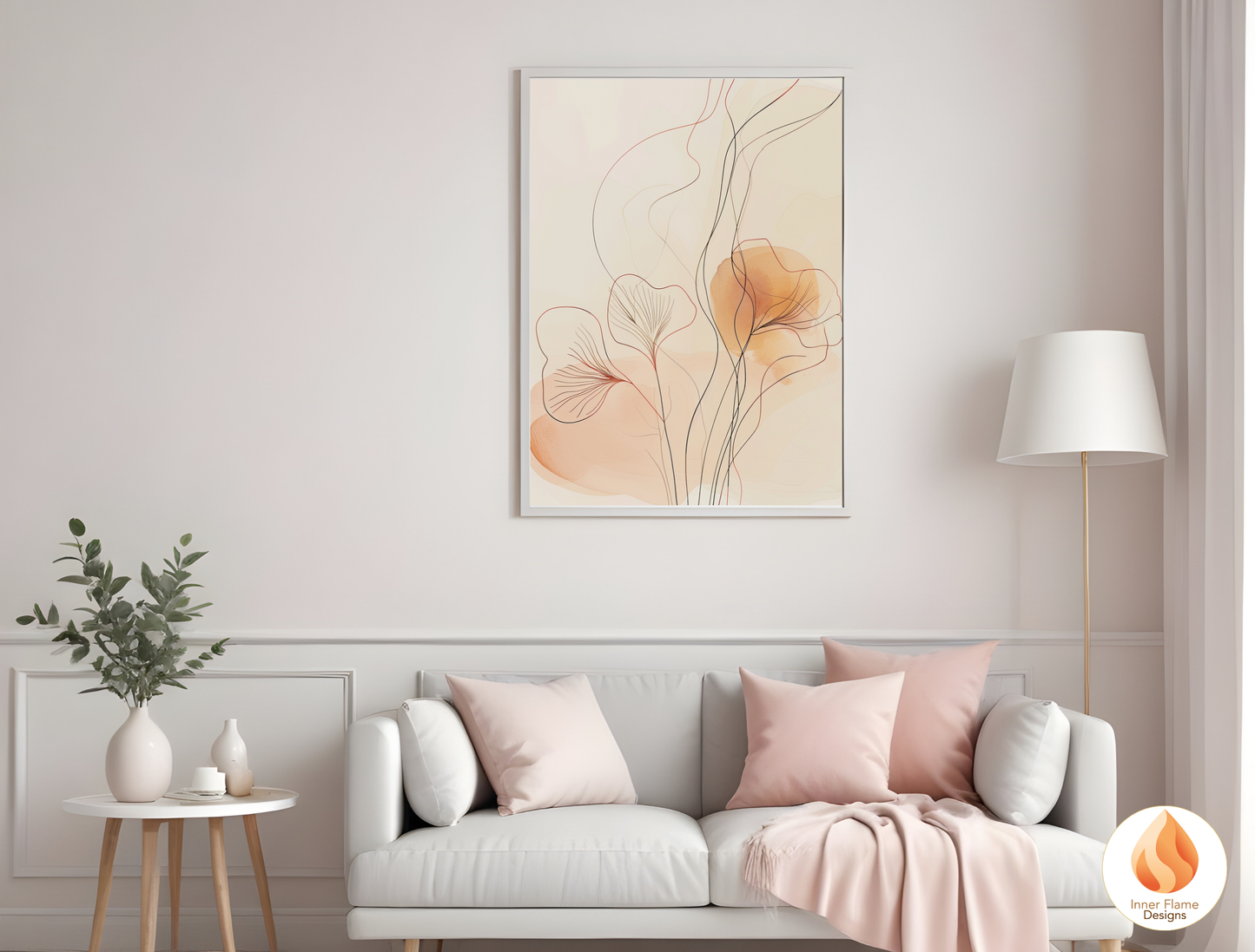Graceful Line Art for Modern Home Design | Triptych Artwork (Series 1)