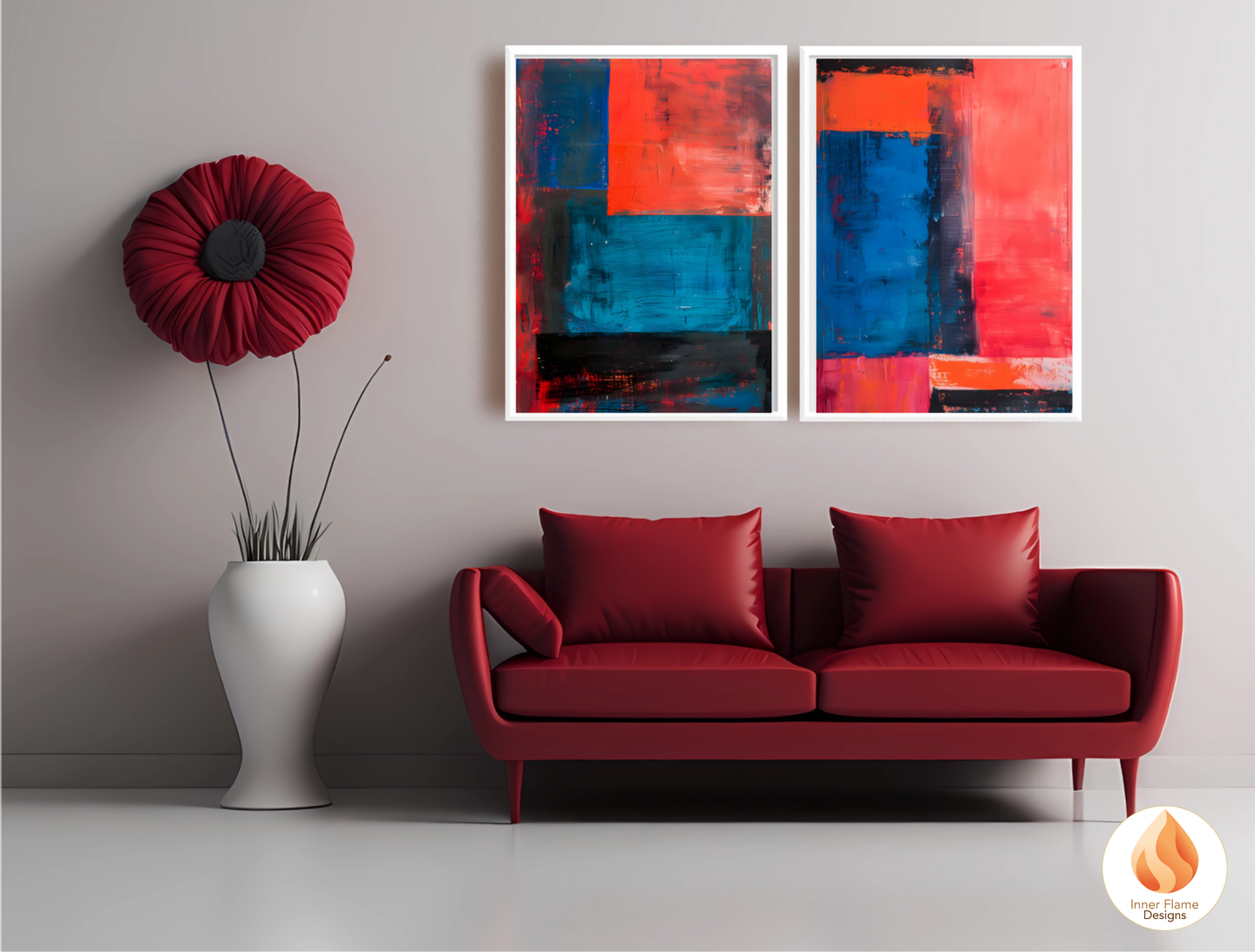 Striking Minimalist Art for Modern Home Design | Triptych Artwork