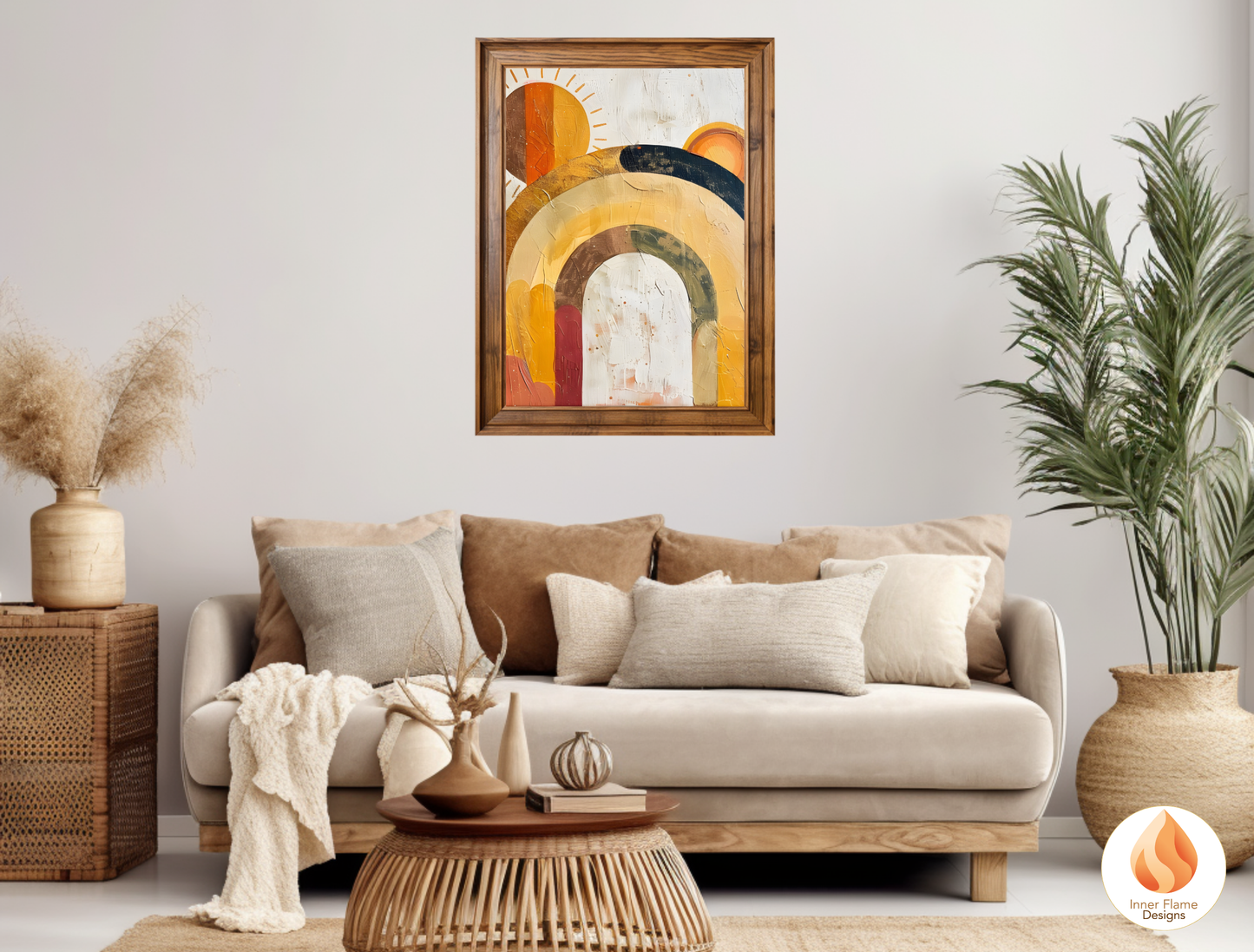 Eclectic Boho Wall Art Décor for Modern Home Design | Triptych Artwork (Series 4)