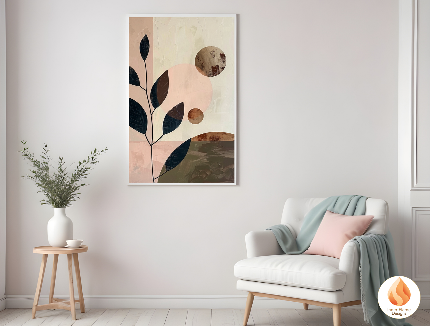 Charming Japandi Art for Modern Home Design | Triptych Artwork (Series 4)