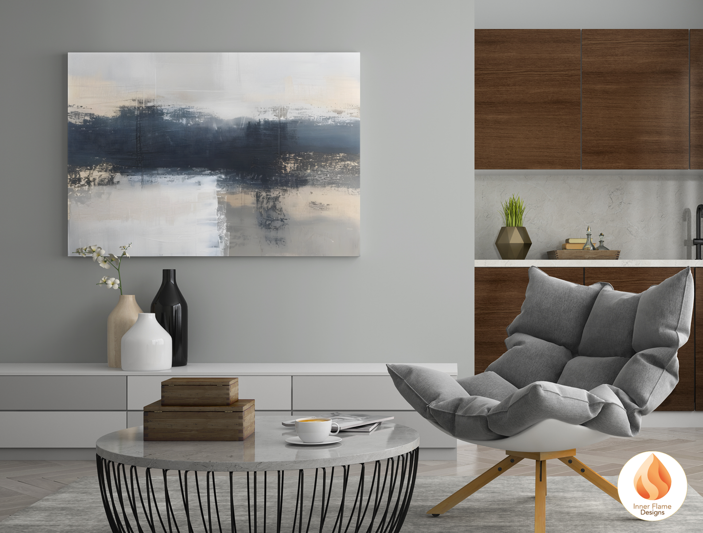 MonochromaticMinimalist Art for Modern Home Design | Triptych Artwork