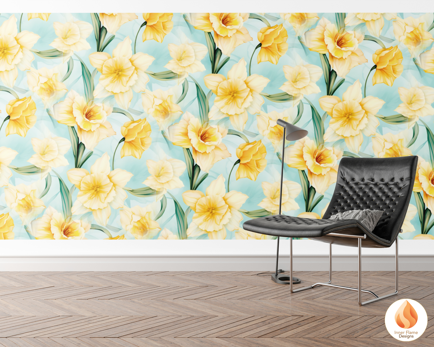 Watercolour Daffodil Floral Surface Patterns | Seamless Patterns for Wallpaper, Textiles, Packaging and Digital Designs