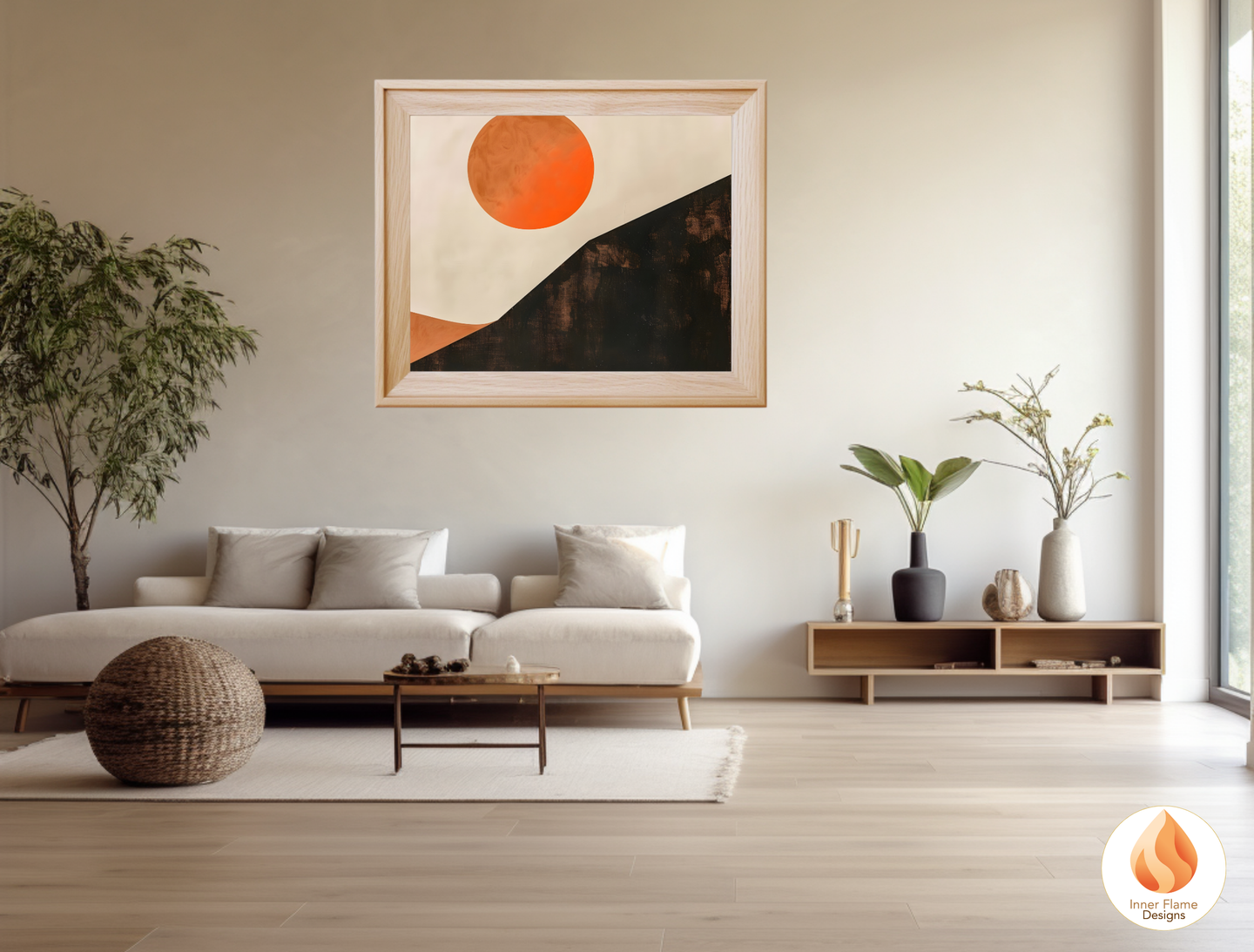 Ethereal Japandi Art for Modern Home Design | Triptych Artwork (Series 2)