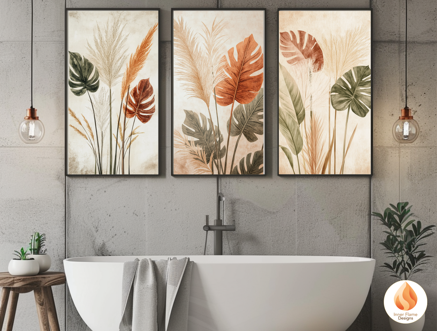 Timeless Botanical Art for Modern Home Design | Triptych Artwork