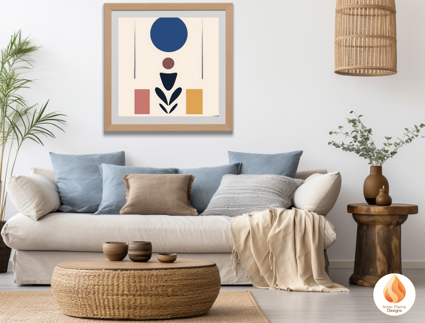 Eclectic Boho Wall Art Décor for Modern Home Design | Triptych Artwork (Series 1)