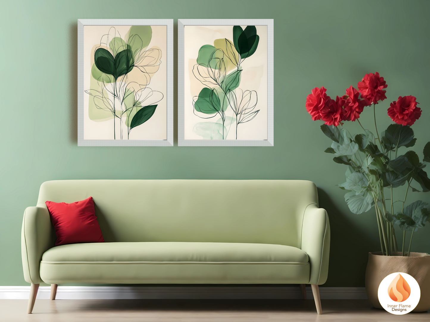 Organic Line Art for Modern Home Design | Triptych Artwork