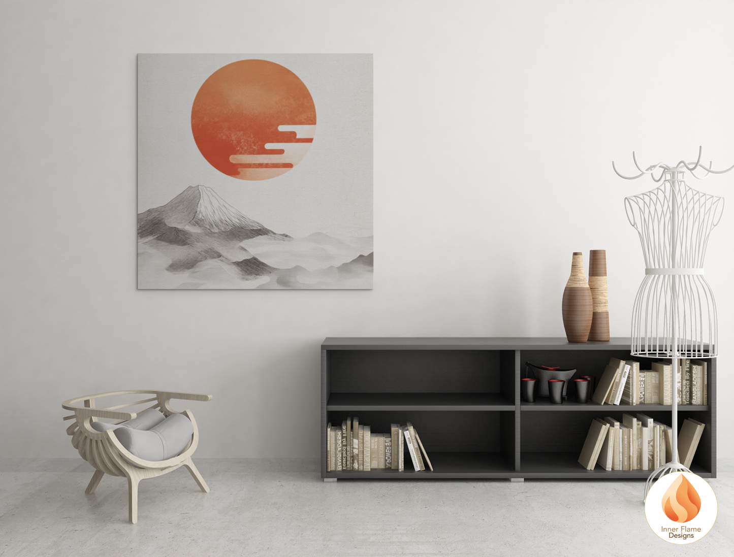 Harmonious Japandi Art for Modern Home Design | Diptych Artwork (Series 1)