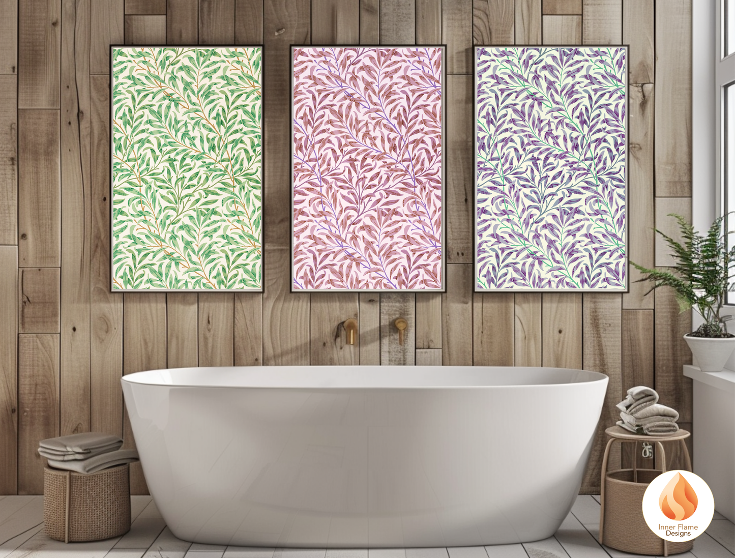 William Morris Inspired Designs - "Willow Bough" | Abstract Botanical Art for Modern Home Design |