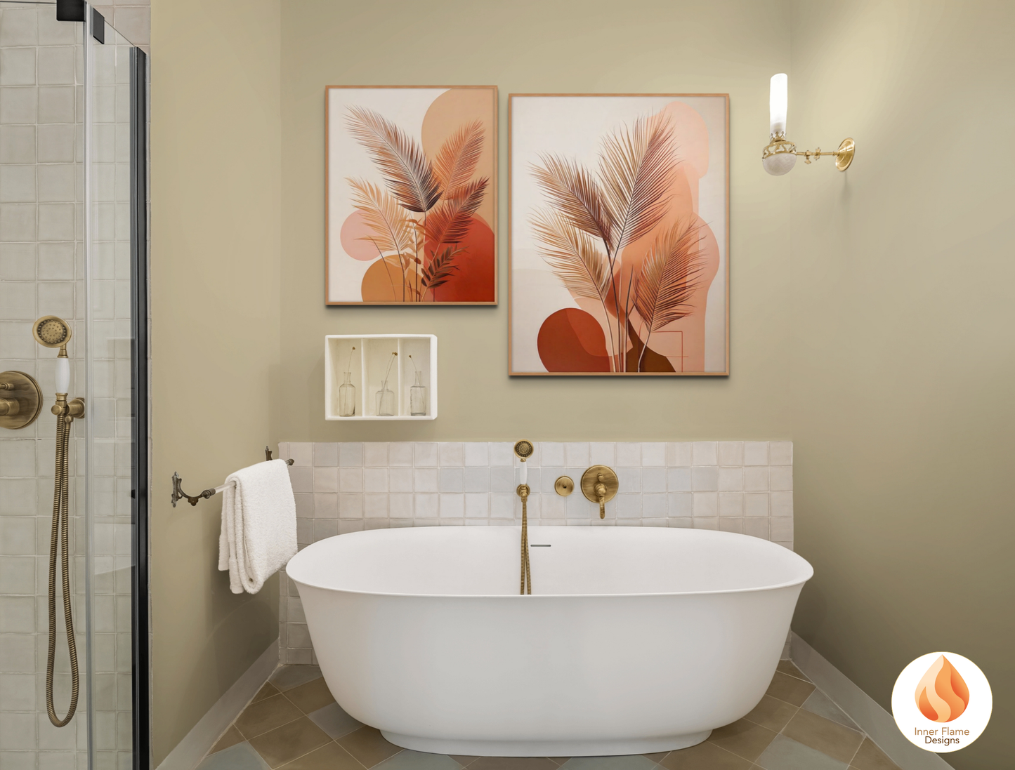 Radiant Botanical Art for Modern Home Design | Triptych Artwork