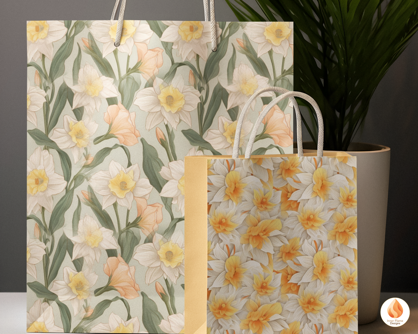 Spring Daffodil Floral Surface Patterns | Seamless Patterns for Wallpaper, Textiles, Packaging and Digital Designs