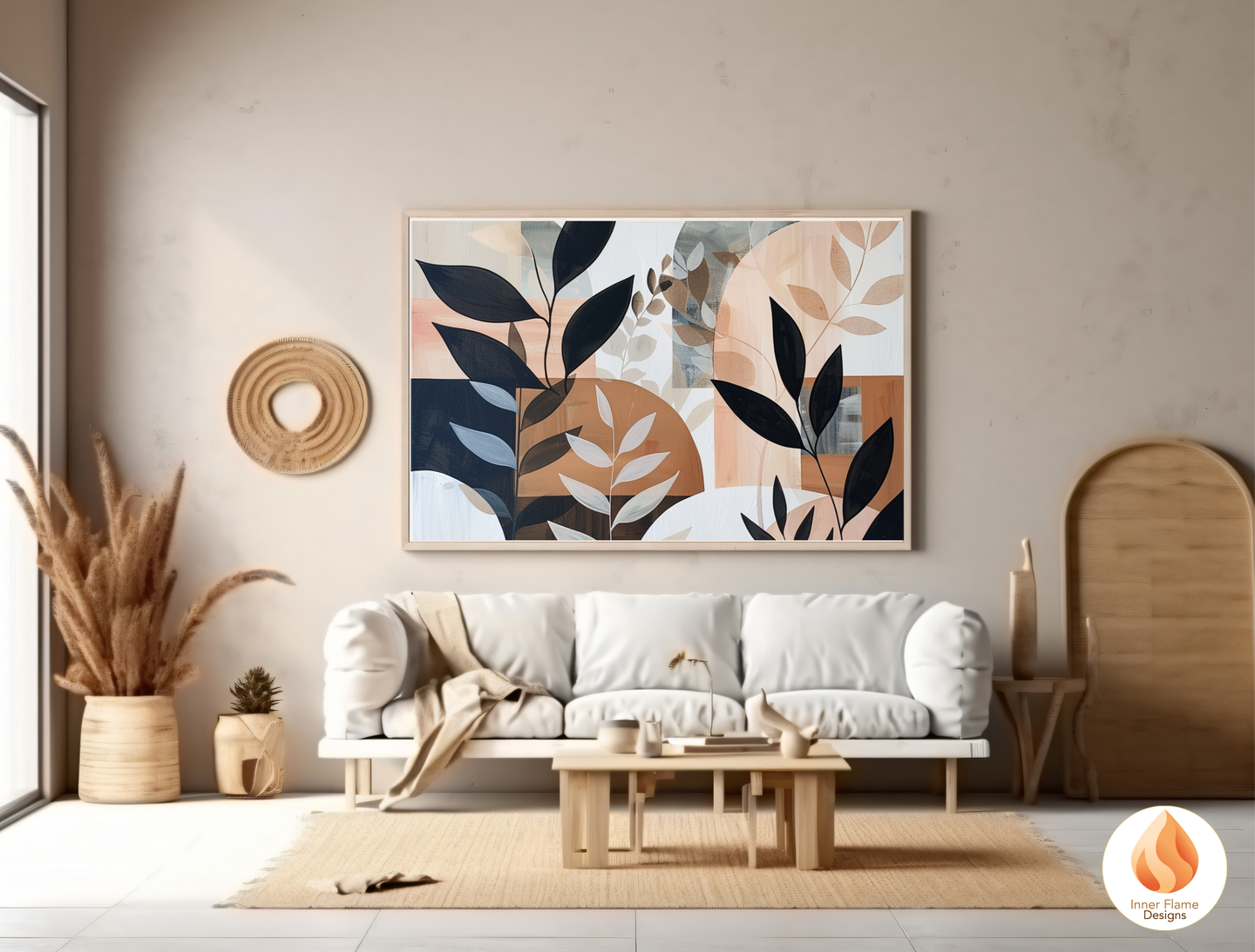 Modern Boho Wall Art Décor for Modern Home Design | Triptych Artwork (Series 1)