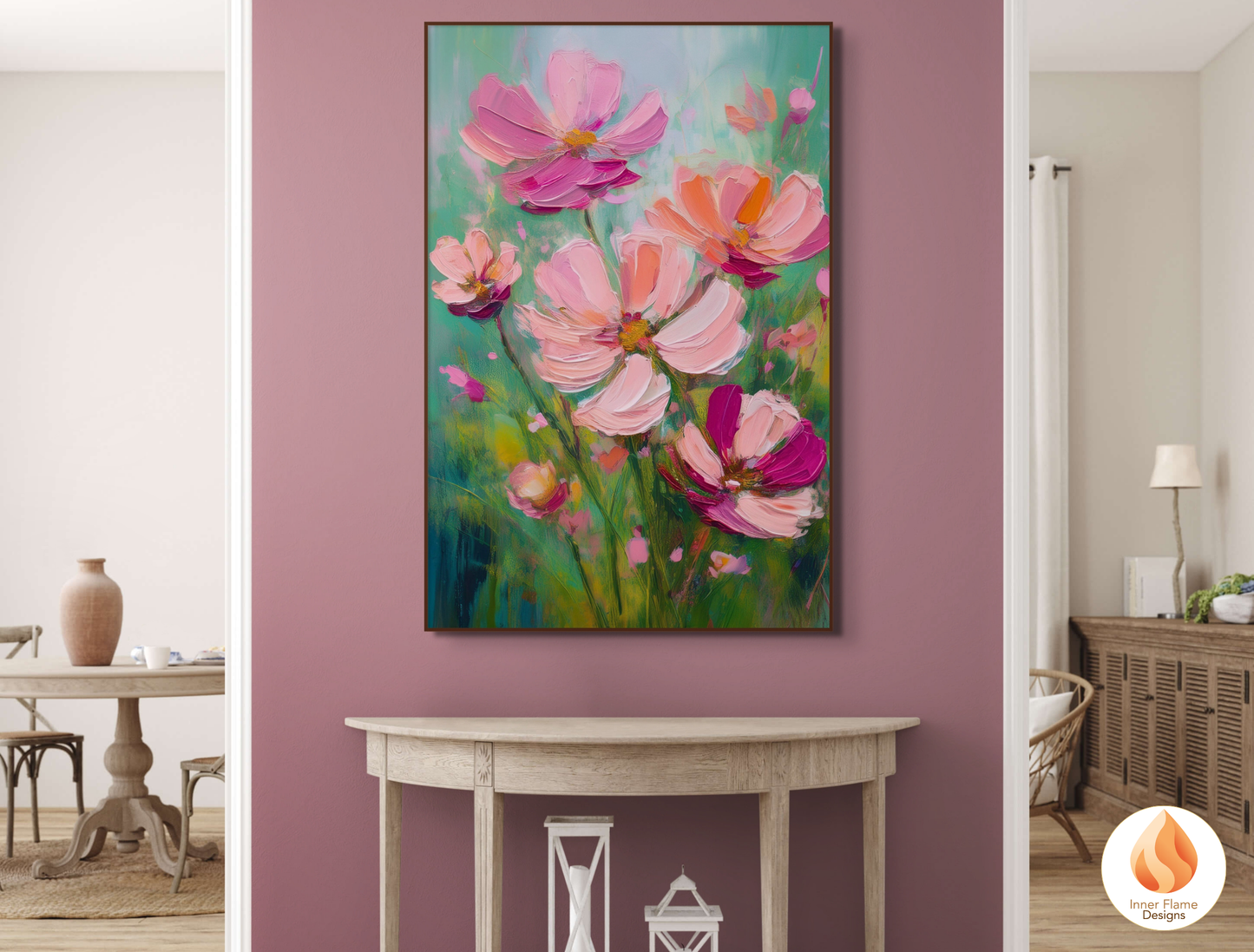 Captivating Flower Artwork for Modern Home Design | Four Piece Artwork