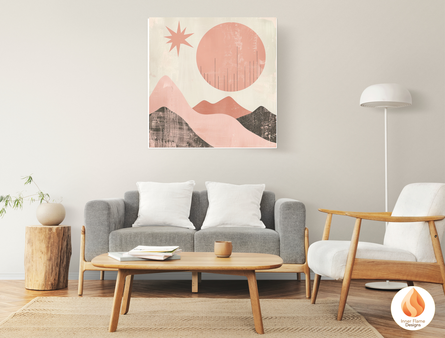 Soothing Boho Wall Art Décor for Modern Home Design | Triptych Artwork (Series 4)