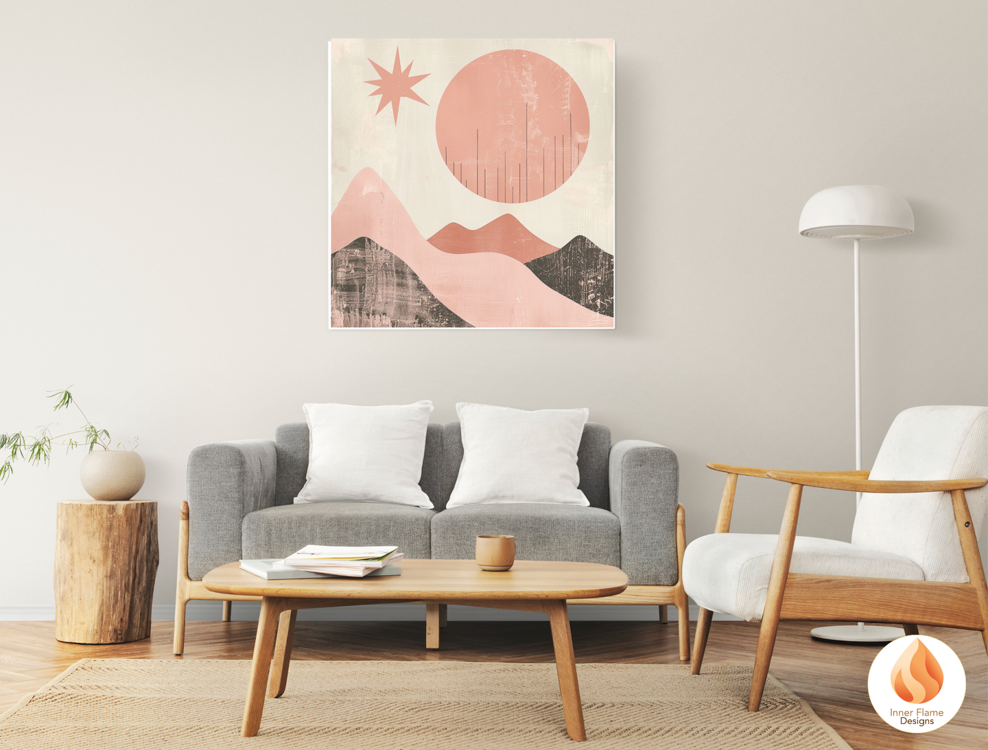 Soothing Boho Wall Art Décor for Modern Home Design | Triptych Artwork (Series 4)
