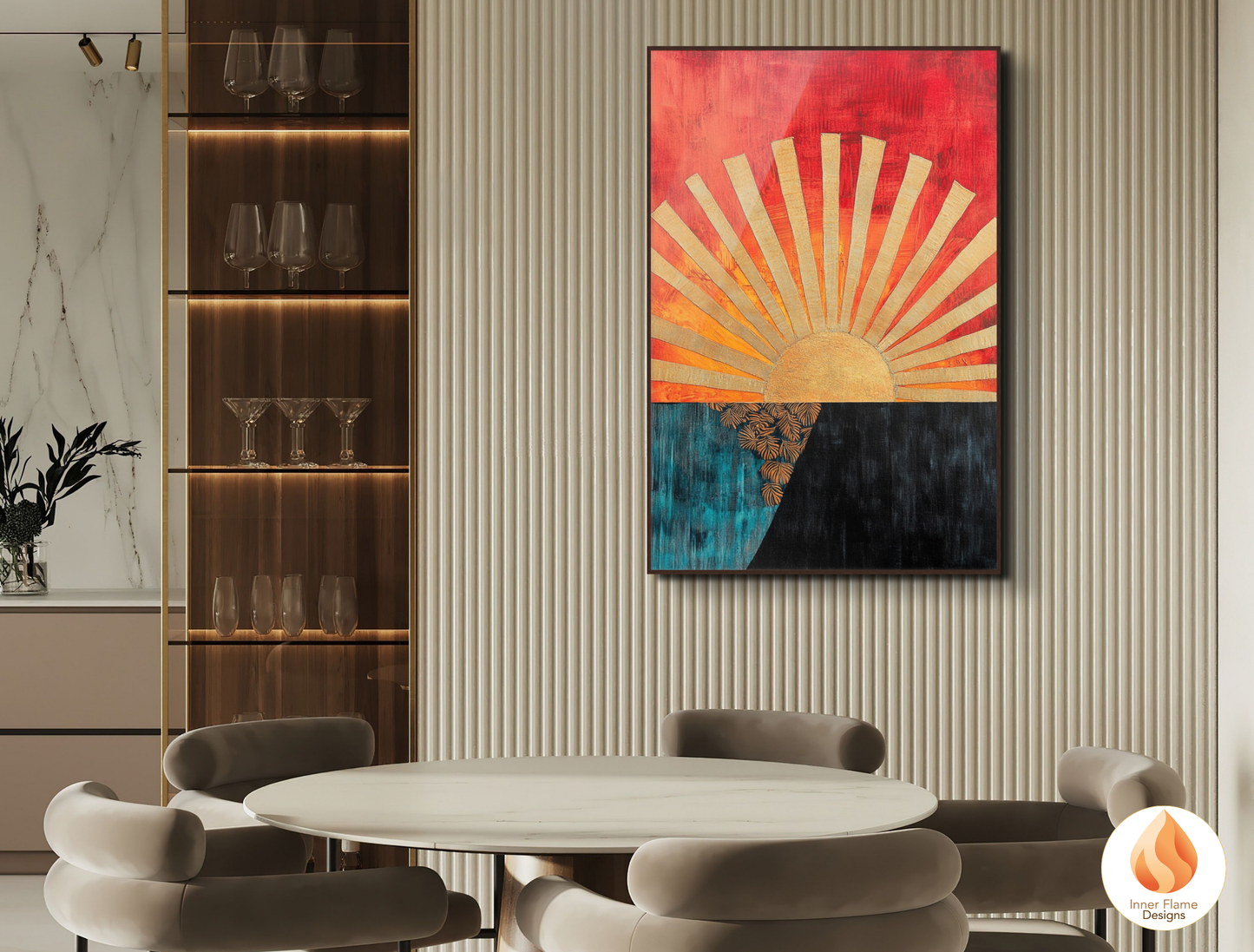 Vivid Cosmic Boho Wall Art Décor for Modern Home Design | Triptych Artwork (Series 1)
