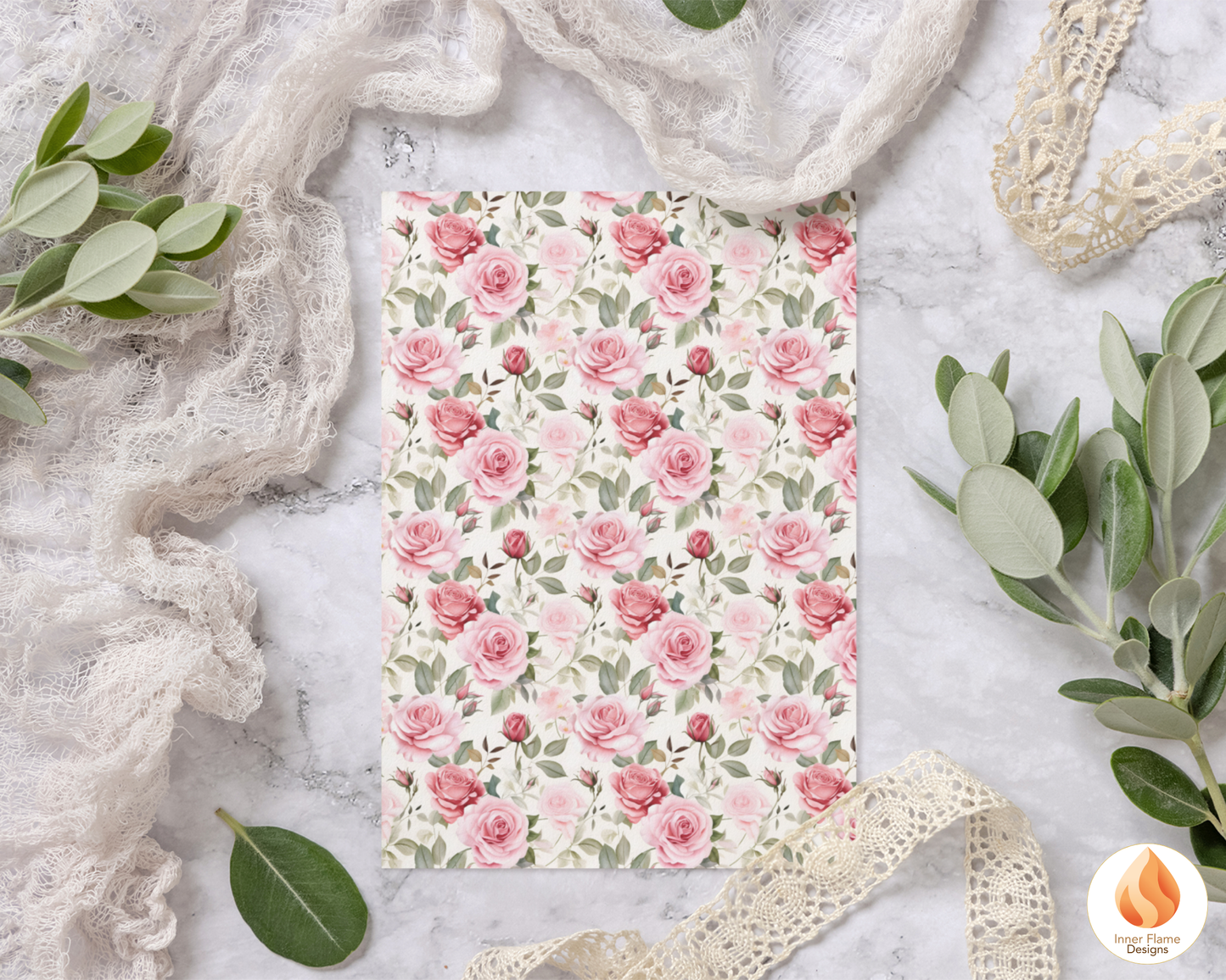 Elegant Rose Floral Surface Patterns | Seamless Patterns for Wallpaper, Textiles, Packaging and Digital Designs