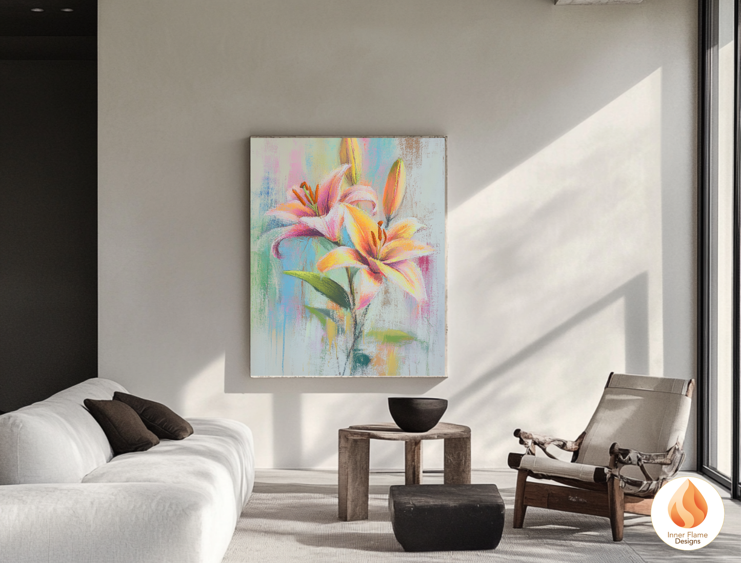 Delicate Flower Artwork for Modern Home Design | Four Piece Artwork
