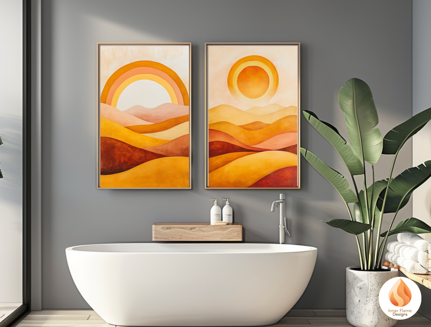 Vibrant Boho Wall Art Décor for Modern Home Design | Triptych Artwork