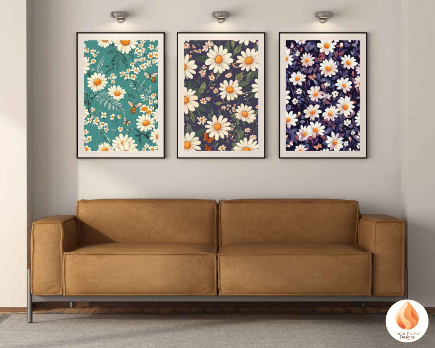 Dynamic Daisy Floral Surface Patterns | Seamless Patterns for Wallpaper, Textiles, Packaging and Digital Designs