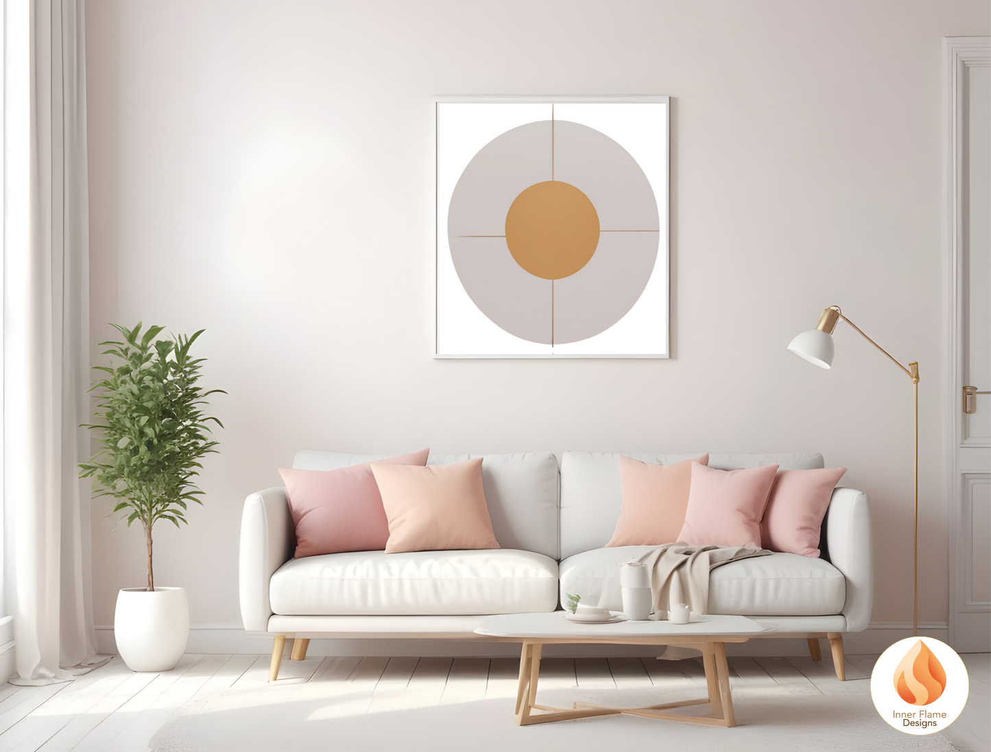 Sophisticated Geometric Artwork for Modern Home Design | Triptych Artwork
