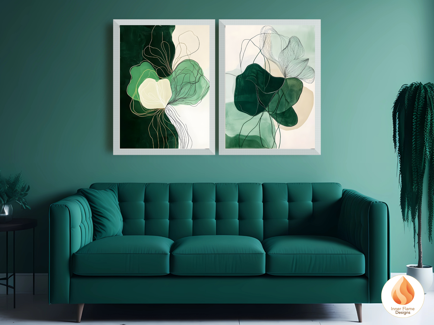 Bold Line Art for Modern Home Design | Triptych Artwork