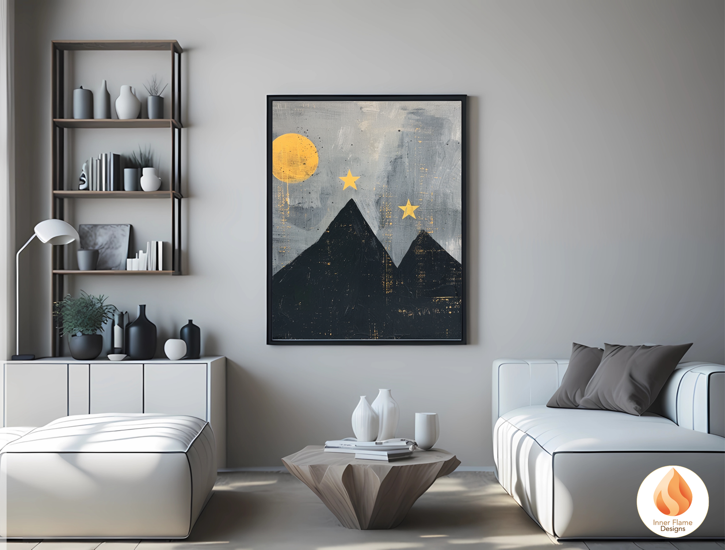 Ethereal Japandi Art for Modern Home Design | Triptych Artwork (Series 3)