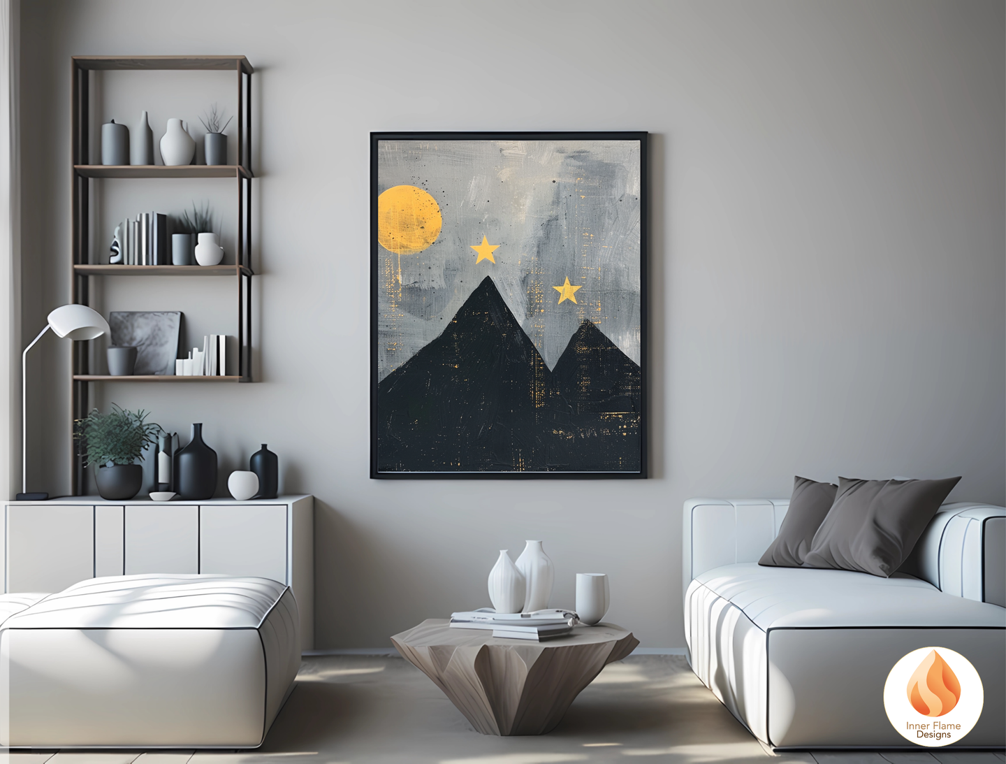 Ethereal Japandi Art for Modern Home Design | Triptych Artwork (Series 3)