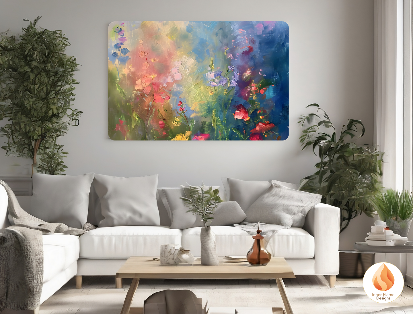 Magical Flower Artwork for Modern Home Design | Triptych Artwork