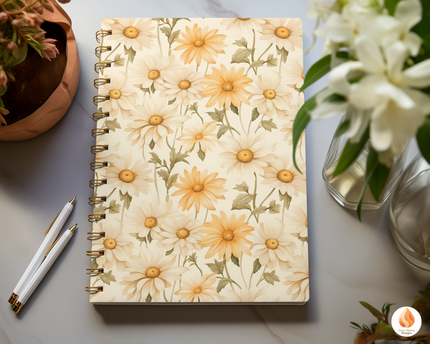 Watercolour Daisy Floral Surface Patterns | Seamless Patterns for Wallpaper, Textiles, Packaging and Digital Designs