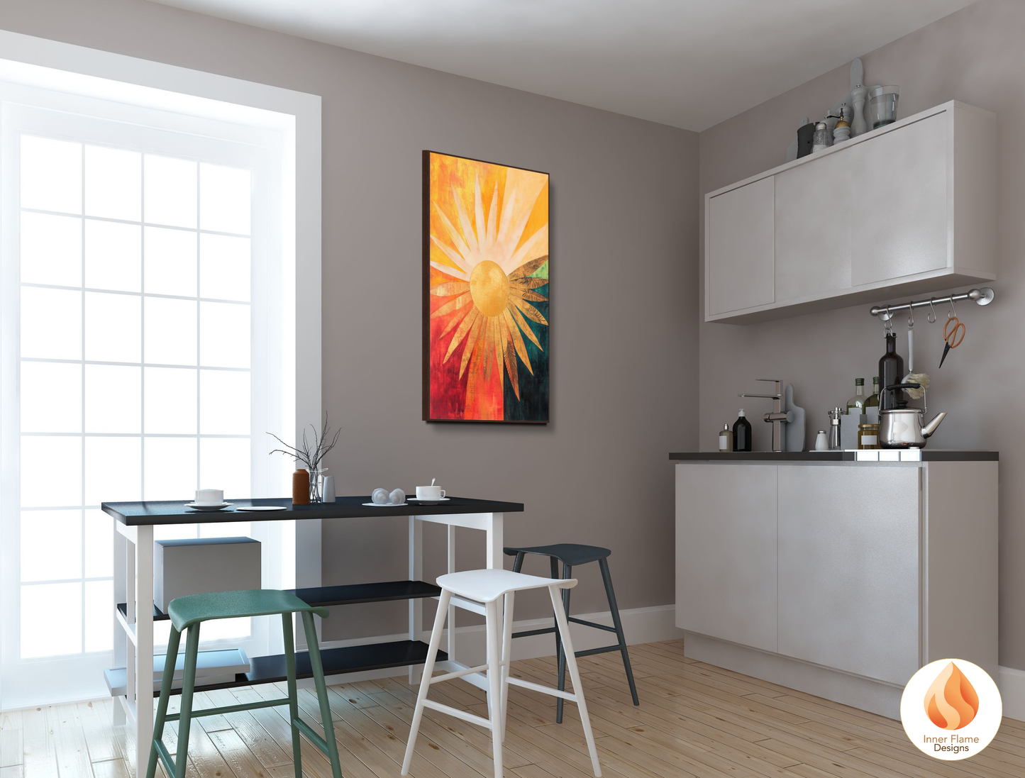 Vivid Cosmic Boho Wall Art Décor for Modern Home Design | Triptych Artwork (Series 1)