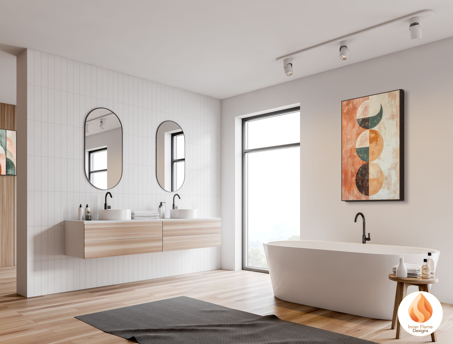 Cosmic Boho Wall Art Décor for Modern Home Design | Triptych Artwork (Series 2)