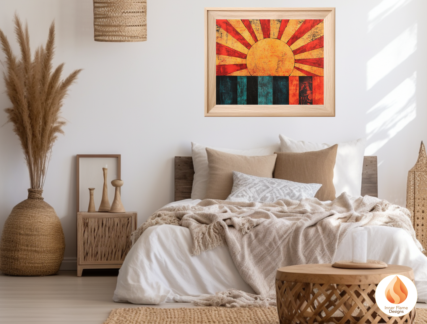 Vivid Cosmic Boho Wall Art Décor for Modern Home Design | Triptych Artwork (Series 2)