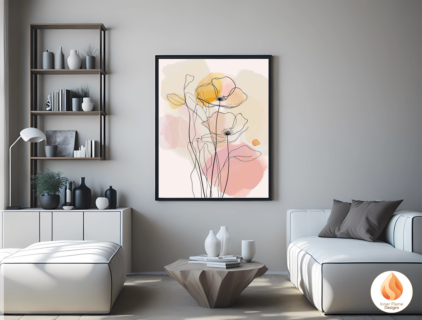 Graceful Line Art for Modern Home Design | Triptych Artwork (Series 4)