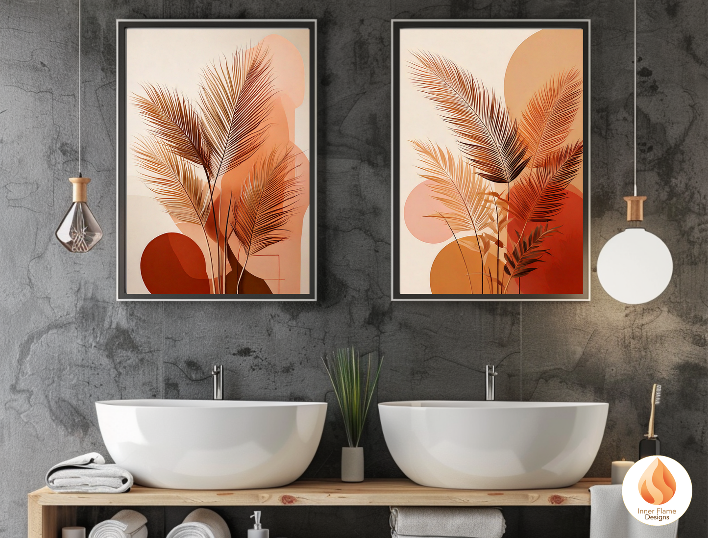Radiant Botanical Art for Modern Home Design | Triptych Artwork
