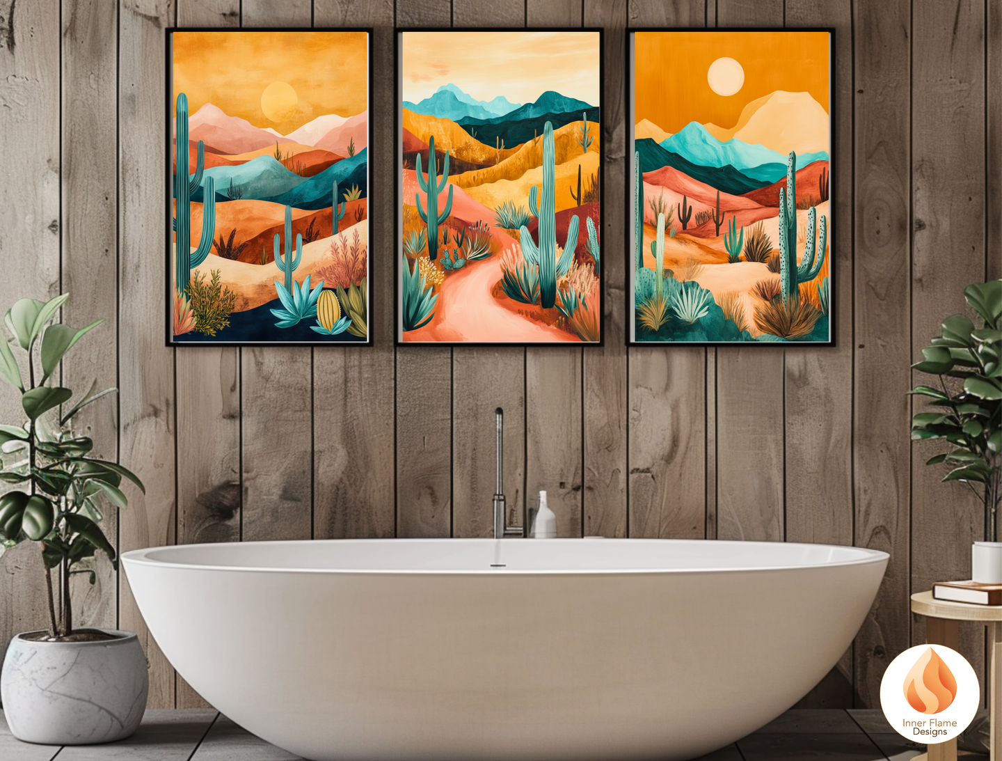 Exotic Boho Wall Art Décor for Modern Home Design | Triptych Artwork