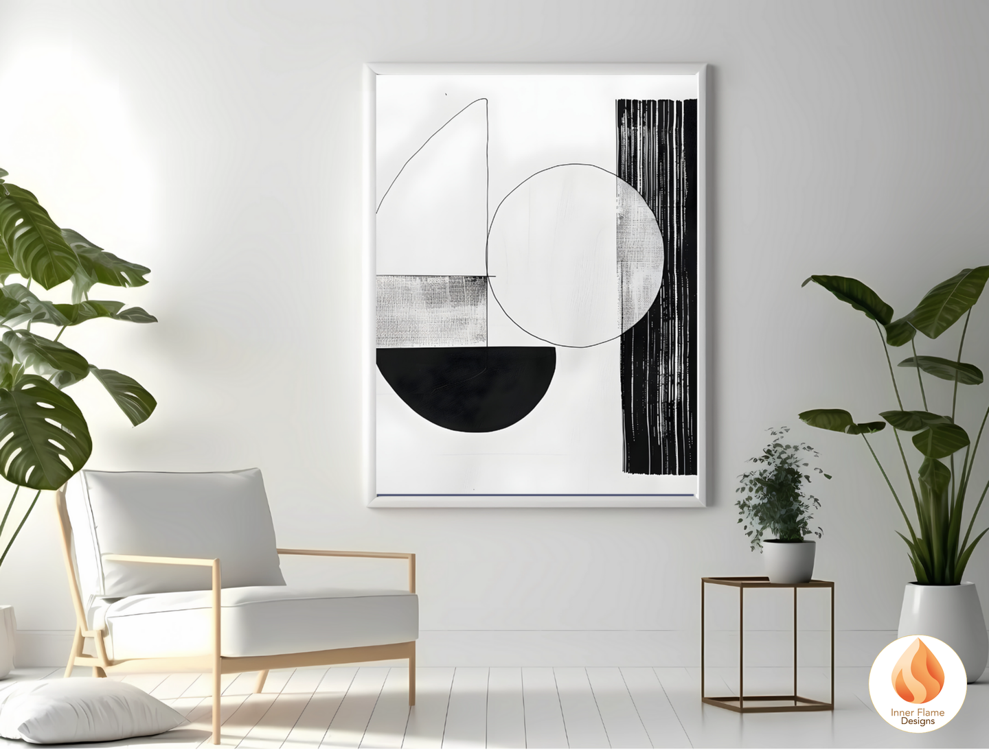 Monochromatic Line Art for Modern Home Design | Triptych Artwork (Series 2)