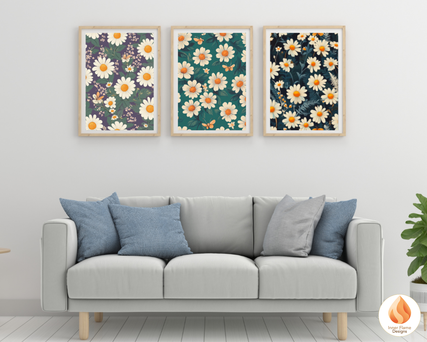 Dynamic Daisy Floral Surface Patterns | Seamless Patterns for Wallpaper, Textiles, Packaging and Digital Designs
