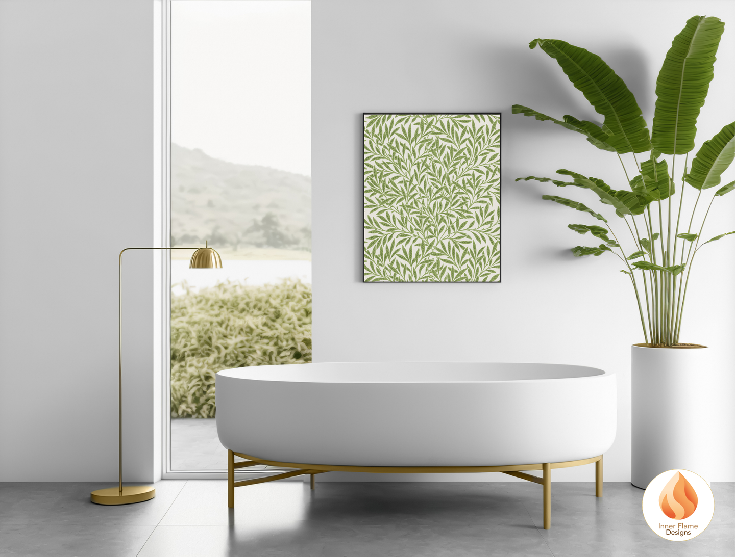 William Morris Inspired Designs - "Willow Bough" | Abstract Botanical Art for Modern Home Design |