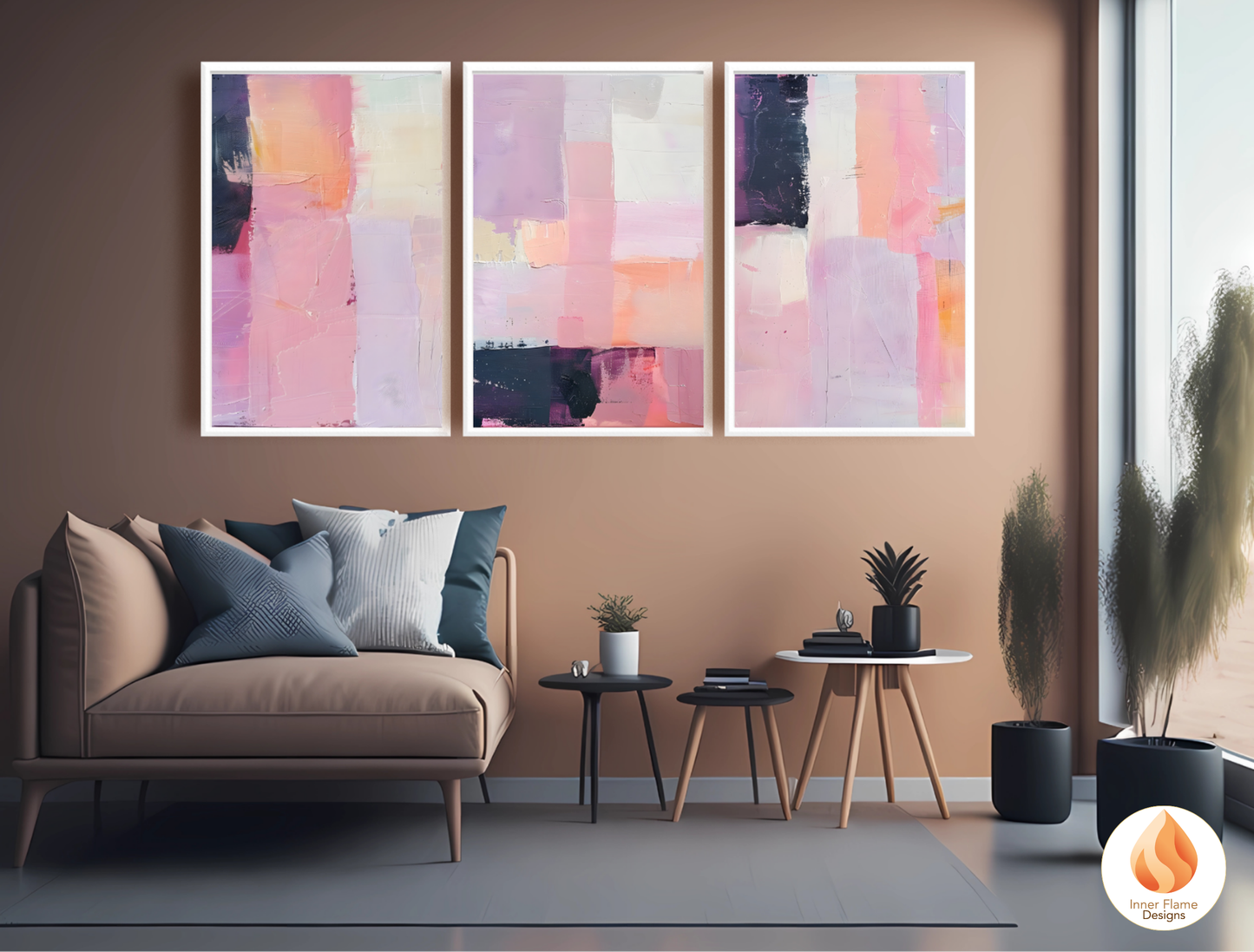 Inviting Minimalist Art for Modern Home Design | Four Piece Artwork