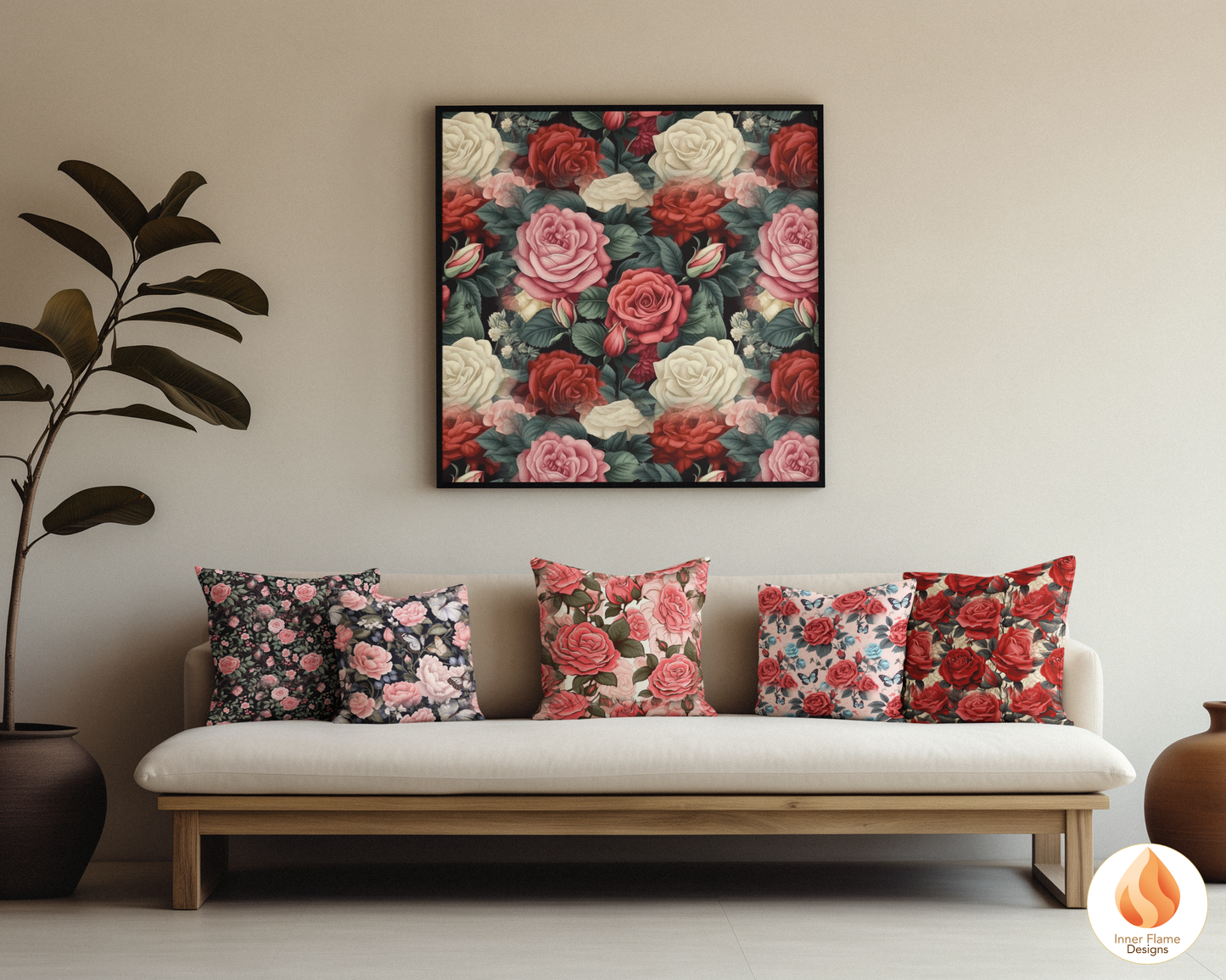 Bold Rose Floral Surface Patterns | Seamless Patterns for Wallpaper, Textiles, Packaging and Digital Designs