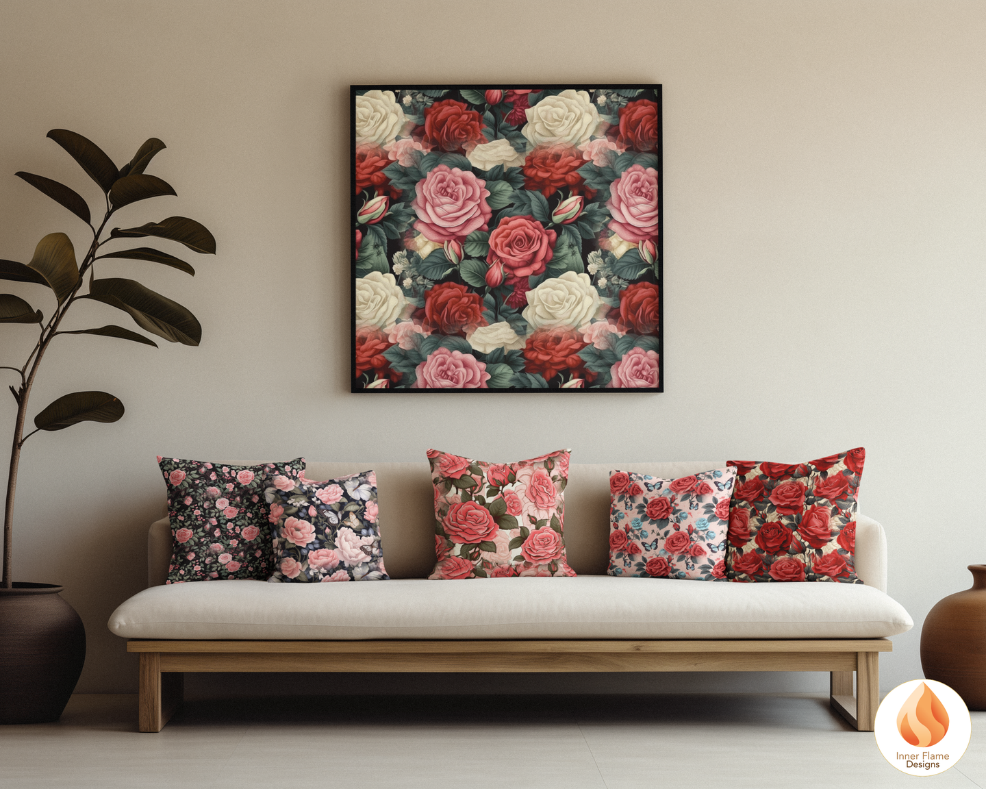Bold Rose Floral Surface Patterns | Seamless Patterns for Wallpaper, Textiles, Packaging and Digital Designs