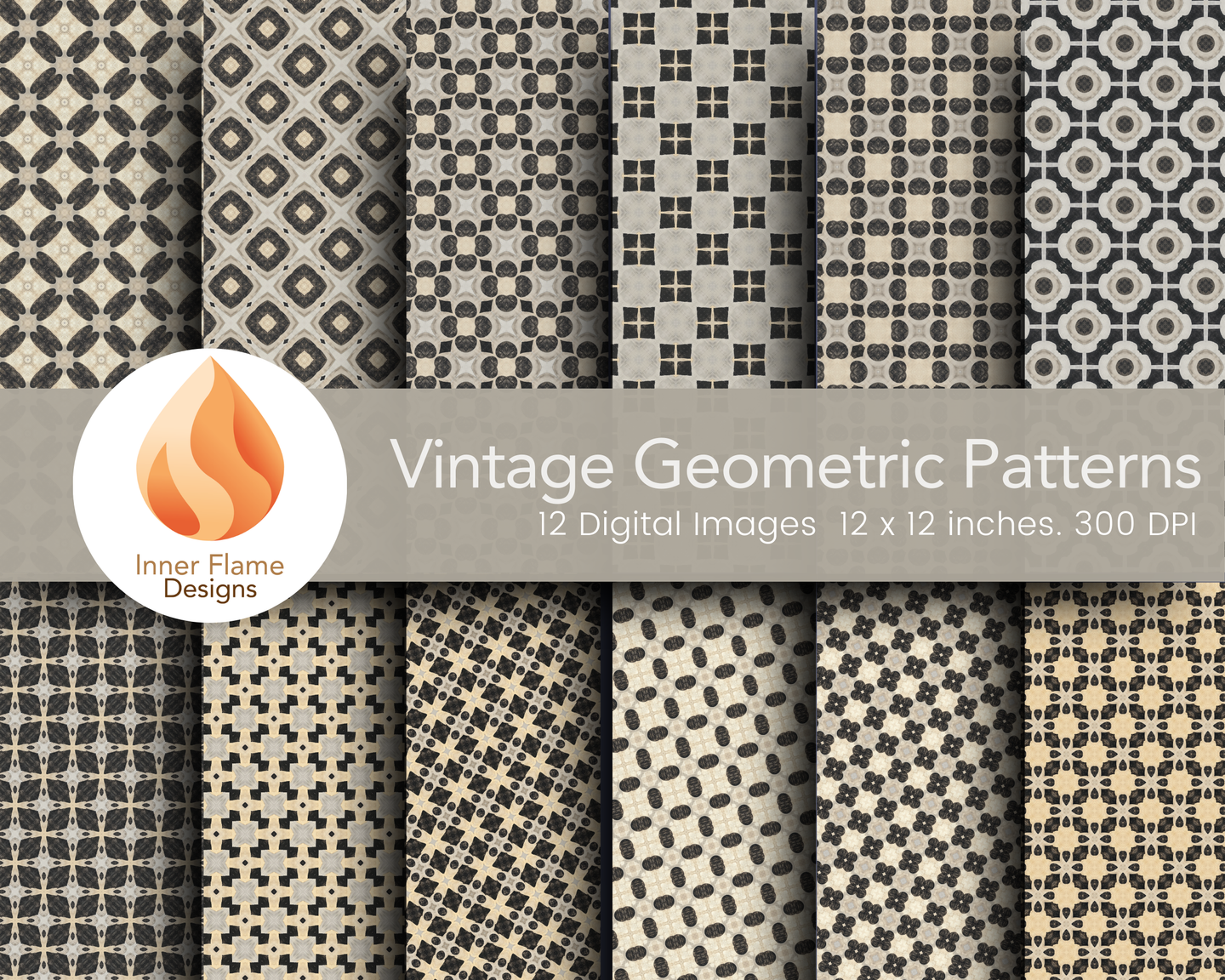 Vintage Geometric Surface Patterns | Seamless Patterns for Wallpaper, Textiles, Packaging and Digital Designs