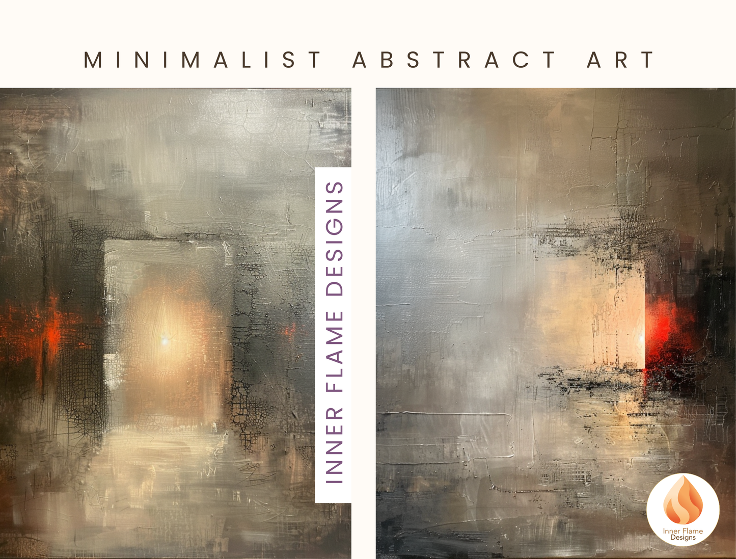 Contemplative Minimalist Art for Modern Home Design | Diptych Artwork