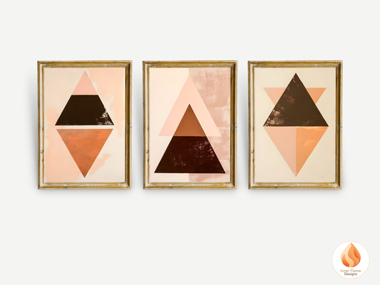 Classy Geometric Abstract Wall Art for Home Décor