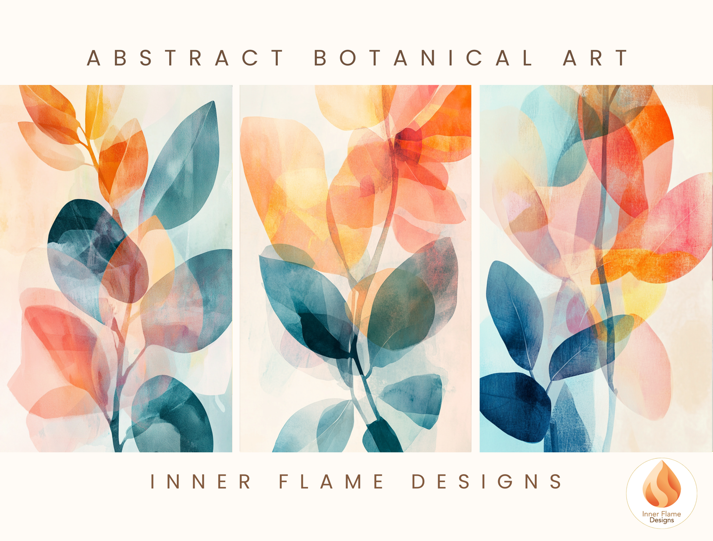 Refreshing Flower Artwork for Modern Home Design | Triptych Artwork