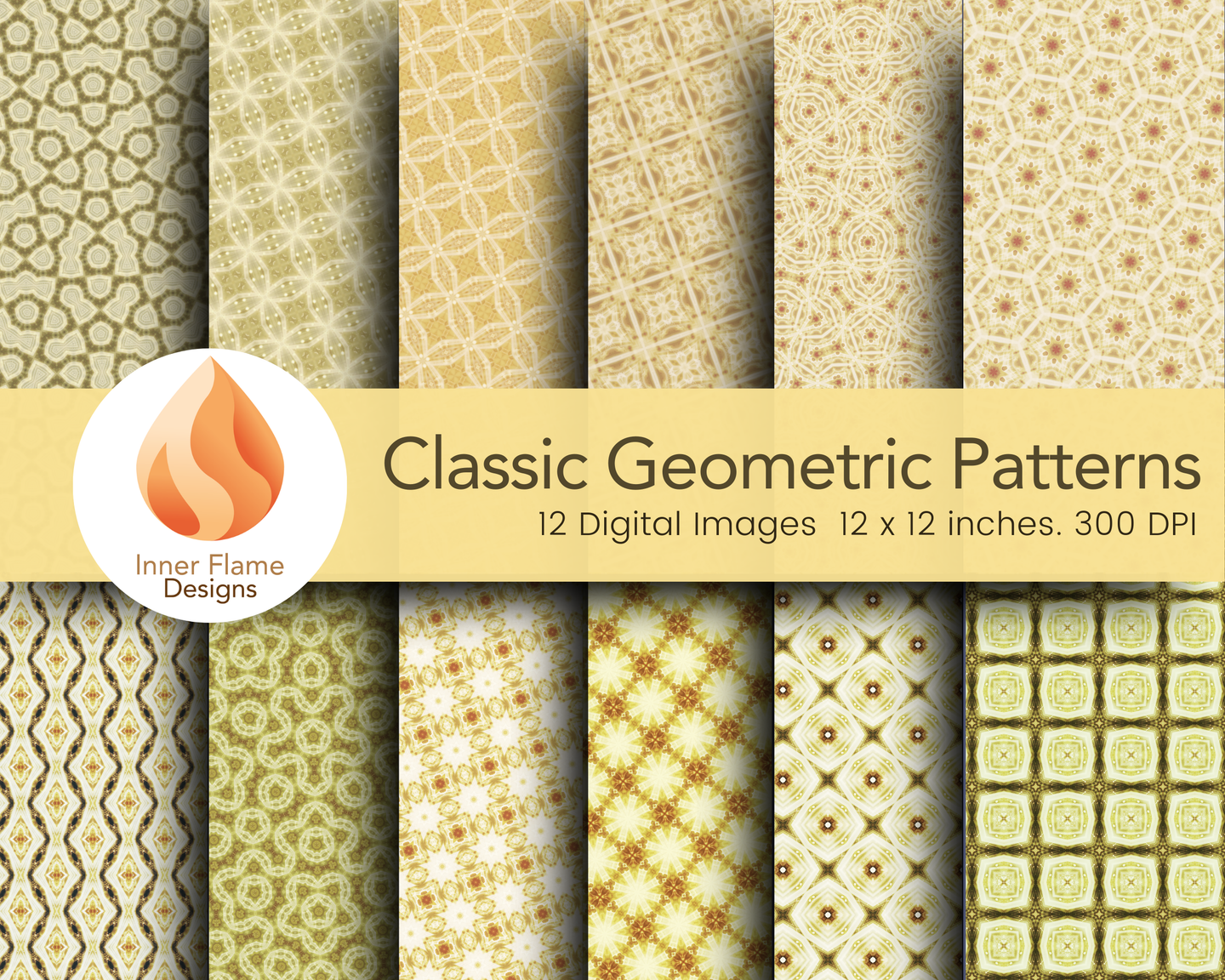 Classic Geometric Surface Patterns | Seamless Patterns for Wallpaper, Textiles, Packaging and Digital Designs
