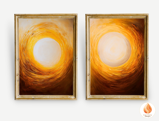 Luminous Minimalist Art for Modern Home Design | Diptych Art (Series 2)