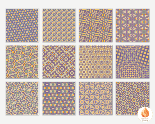 Radiant Geometric Surface Patterns | Seamless Patterns for Wallpaper, Textiles, Packaging and Digital Designs